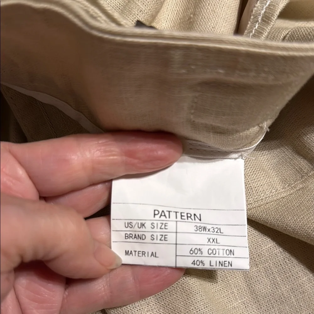 Men's Elegant Beige Dress Pants